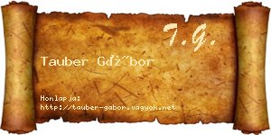 Tauber Gábor névjegykártya