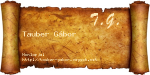 Tauber Gábor névjegykártya