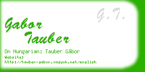 gabor tauber business card