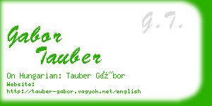 gabor tauber business card